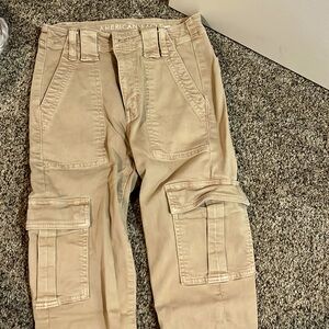 AE cargo style high waist jeggings, like new condition, size 0